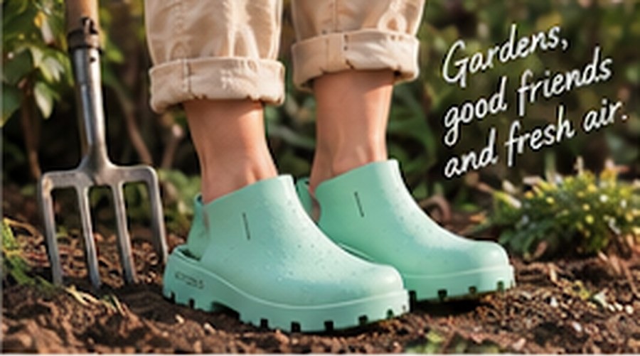 Mint PUDDS worn in the garden